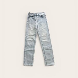 American Eagle Super High Rise Straight Jeans Size 2